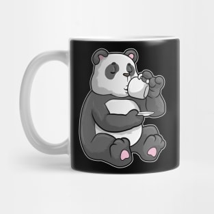 Panda with Cup of Coffee Mug